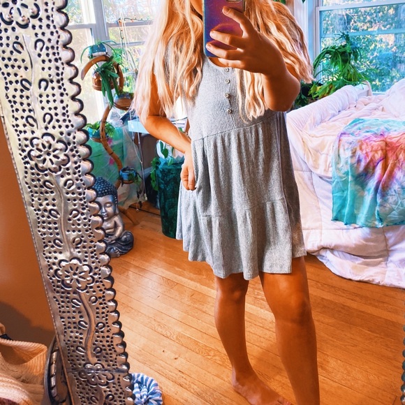 Dresses & Skirts - Babydoll Tee Shirt Dress Peplum Tiered Short Sleev